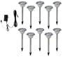 Brinkmann 828-0302-T-10PK Stainless Steel Path Light LED Low Voltage Kit, 10 Pack