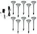 Brinkmann 828-0302-T-10PK Stainless-Steel LED Low-Voltage Path-Light Kit, 10 Pack
