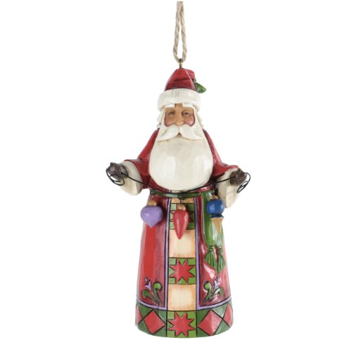 Jim Shore for Enesco Heartwood Creek Santa with String Ornament, 4.5-Inch Jim Shore for Enesco Heartwood Creek Santa with String Ornament, 4.5-Inch
