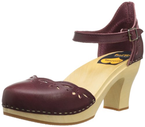Swedish Hasbeens 373 Singoalla Sandals Maroon 6 UK