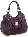 Oversized Pushlock Hobo - Black or Purple