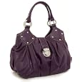 Oversized Pushlock Hobo - Black or Purple