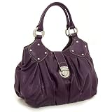 Oversized Pushlock Hobo - Black or Purple