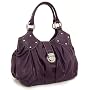 Oversized Pushlock Hobo - Black or Purple