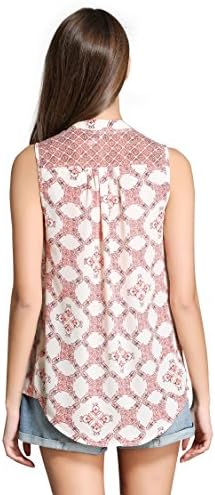 Sushi Kong Women's Bohemia Irregualr Floral Geo Print Vest