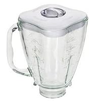 Oster 4918 5-Cup Glass Jar with Lid and Filler Cap Blender Accessory, White Lid