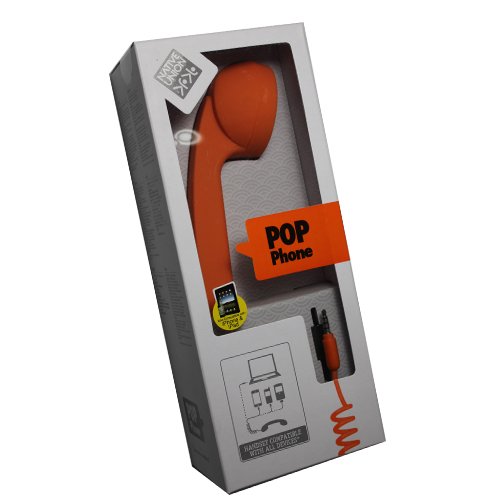 Native Union POP Phone Handset mit 3,5mm Klinkenstecker f&uuml;r Rechner und Handy orange
