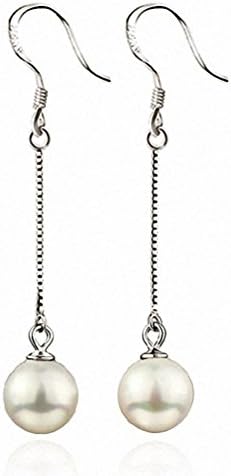 Fashion Accessories Silver Earring Pearl Ball Long Hanging Tassel Fishfook Earring for Ladies
