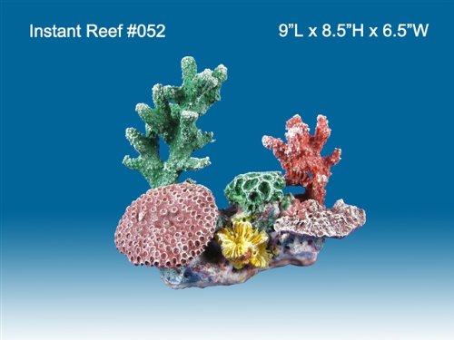 Instant Reef #052 Artificial Coral Reef Aquarium Decoration for Saltwater Fish, Marine Fish Only with Live Rock Aquarium, Coral Reef Tank, Freshwater Aquarium. Gorgeous Corals, Non-Toxic, Easy to Clean. Reef Aquarium at Saltwater Fish Only Tank costs