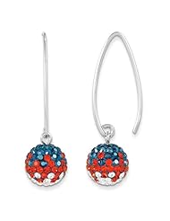 Sterling Silver Swarovski Elements Chicago Spirit Ball Earrings