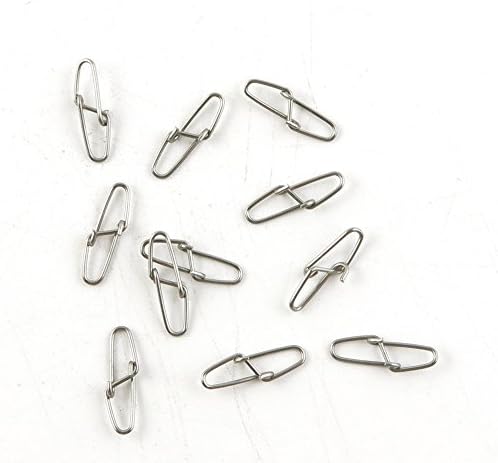 30 Pieces Fishing Swivel Tackle Fly Solid Clip Bulk Lots Wholesale Supplies R0596 Double Snaps Test 9kg Cross Lock