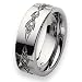 Tungsten Carbide Ring with Tribal Design (8.0 mm) - Sizes 7-13