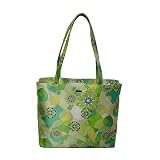 Bisadora Lime Green Geometric Print Baby Bag Tote