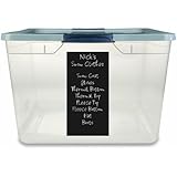 Chalk and Talk Reusable Chalk Labels - 6 Extra Large Rectangle Shape 5" x 2.5" Adhesive Chalkboard Stickers, Labels are Dishwasher Safe with Semi-Permanent Adhesive and Lightly Textured Writing Surface. Can be Wiped Clean and Reused, For Storage and Organizing Kitchen, Office, Playroom, Closets, Classroom, Crafts