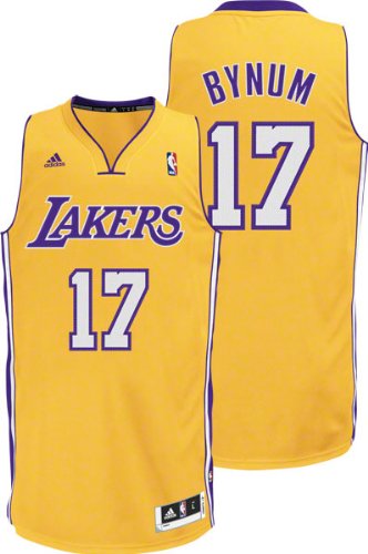 Andrew Bynum Gold adidas Revolution 30 Swingman Los Angeles Lakers Jersey