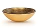 Premium Tempered Glass Vessel Sink; Round Shaped Bowl, Gold Foil Leaf Color, 1/2" Thick
