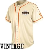 MLB Majestic San Francisco Giants Cooperstown Collection Traditional Jersey - Cream (Medium)