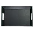 Faux Leather Serving Tray - Black