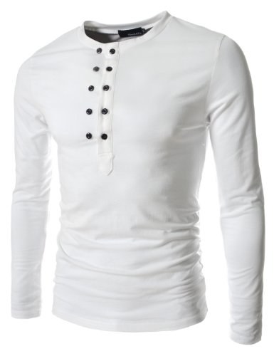 TheLees Men's Slim fit 2 Tone V-neck TShirt