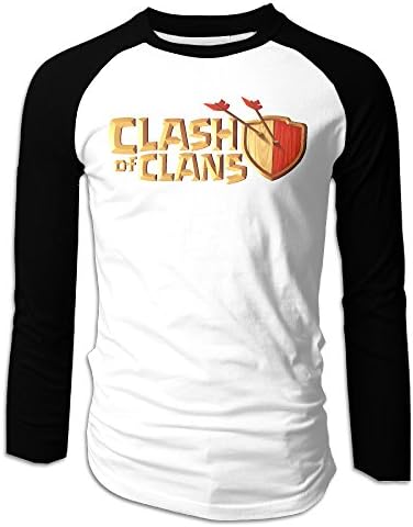 VIND Men's Clash Of Clans Game Raglan Sleeve T-shirts Long