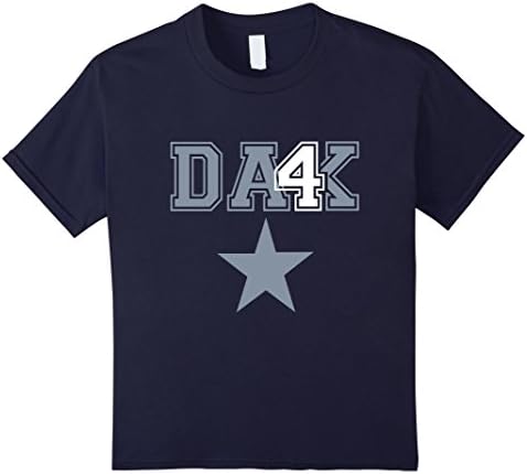 Kids Dak Prescott T Shirt Cowboys Fan 12 Navy