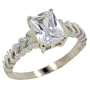 Size 8 Emerald Cz Sterling Silver Jewelry Ring Fashion