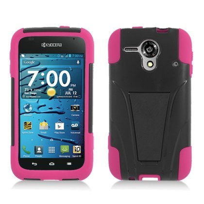Kyocera Hydro EDGE C5215 Hot Pink Skin+Black Cover