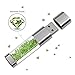 Techkey Jewelry Crystal USB Flash Drive for Girls, with 2 in 1 Anti Dust Plug + Stylus Pen for Touch Screens Set, Photo Frame Packaging, 32GB, Emerald