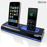 Dexim DualDock Ladestation St�nder f�r iPhone 1G/2G/3G/3GS und iPod Touch 2G/3G sowie 3,4,5th Nano / Classic