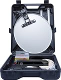 Telestar Digitale Camping-SAT-Anlage mit TD 1011 S mobil (Hartschalenkoffer, 35cm Spiegel , Single-LNB, Kompass, Kabel 10m)
