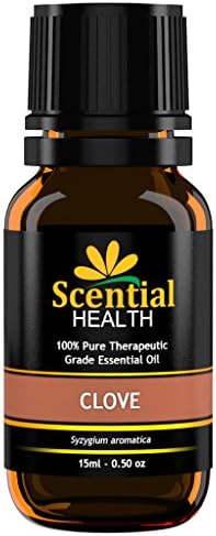 Scential Health Clove Essential Oil 15ml (.5oz) 100% Certified Pure Therapeutic Grade Essential Oil With No Fillers, Bases or Additives AND ZERO Carrier Oils