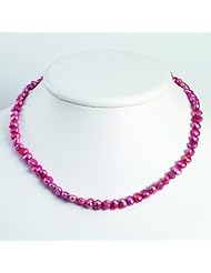 Sterling Silver Pink Freshwater Cultured Pearl Necklace