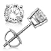2.00ct. Prong Set Diamond Stud Earrings 14k White Gold (H-I, SI2-3)