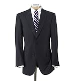 Signature Gold 2-Button Wool Suit- Navy with Blue/Plum Stripe