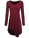 ROMWE Women's Long Sleeve Asymmetrical Tshirt Dress