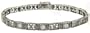 Art Deco Style Sterling Silver Filigree 3 Stone Cubic Zirconia Bracelet