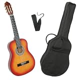 MSA J 1 Set Kindergitarre Einsteigermodell inkl. Nylontasche/Nylonband/Lindenholz funiert/geleimter Steg/Neusilberb&uuml;nde Gr&ouml;&szlig;e 1/2, sunburst