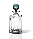 22oz. Blue Crystal Whiskey Decanter - Naples Collection - Bohemia Crystal - Made In Czech Republic