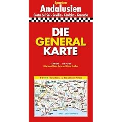 Die Generalkarte Andalusien Costa del Sol/Sevilla/C�rdoba/Granada 1:200 000