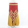Red Triangular Hip Scarf/Belt with Gold Coins and Beads