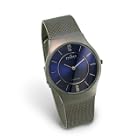 Skagen Men's Blue Face Titanium Mesh Bracelet Watch #233LTTN