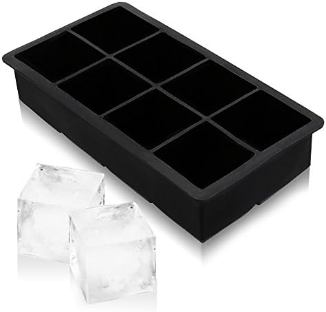 My Ice Mold | Outstanding Jumbo Sized Ice Mold For The Most Refreshing Cold Drinks | Super Sturdy Non Toxic Silicone and PP Material | Completely Temperature Resistance (-40 To 230 F) | Dishwasher Safe | Solid Black | 143