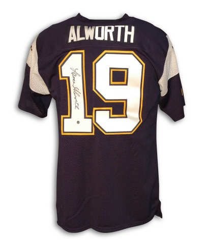 Autographed Lance Alworth San Diego Chargers Navy Blue Throwback Jersey