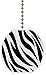 Zebra Print Animal Skin Ceramic Fan Pull