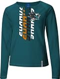 San Jose Sharks -Teal- Junior's Astronomy Split Neck Top
