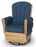 Foundations SafeRocker SS Swivel Glider Rocker, Natural/Blue