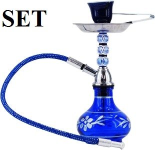 Picknick Shisha Blau Silber 20cm 230601