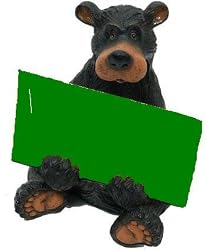 Willie Black Bear Business Card Holder, 4.75"