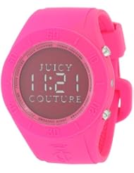 Juicy Couture Womens 1900881 Sport Couture Digital Neon Pink Jelly Strap Watch