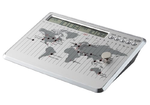 ドメインワールドタイムアラームクロック シルバー R-CD683MAL-3 2570021 